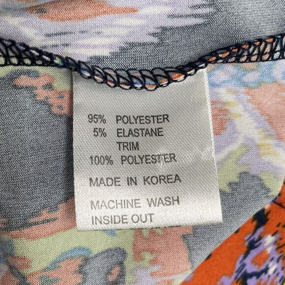 Tracy Negoshian Small Dress Blue Orange Paisley Game Day Stretch 3/4 Sleeve NWT - Picture 5 of 10